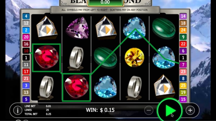 Paylines for Black Diamond slot