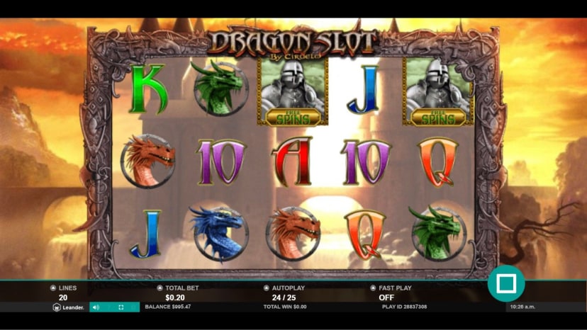 Gameplay for Dragon Slot