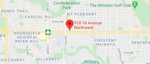 Map of 918 16 Ave NW Calgary AB T2M 0K3 Canada