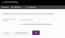 Withdrawal of money