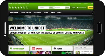 Unibet screenshot on Android Device