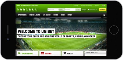 Unibet screenshot on iPhone Device