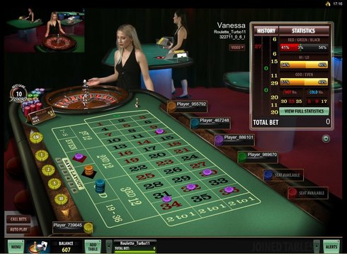 Live Roulette Table