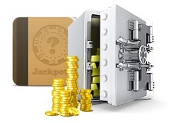 Safe with money for jackpot